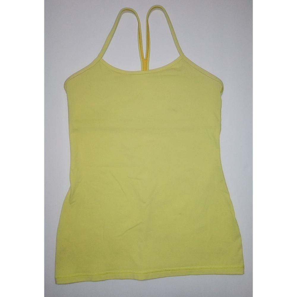 Lululemon Yellow Power Y Workout Tank Top
